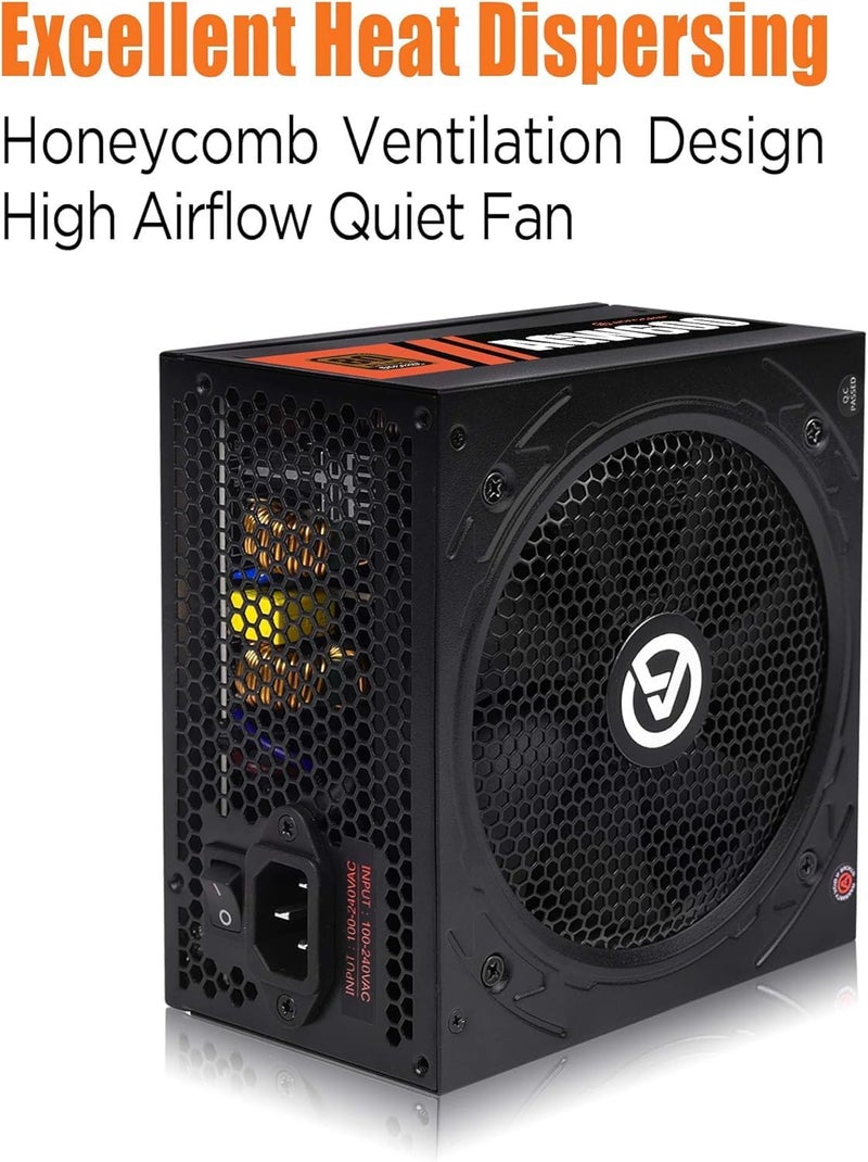 ARESGAME Power Supply 600W 80+ Bronze Certified PSU (AGW600) - Image 4